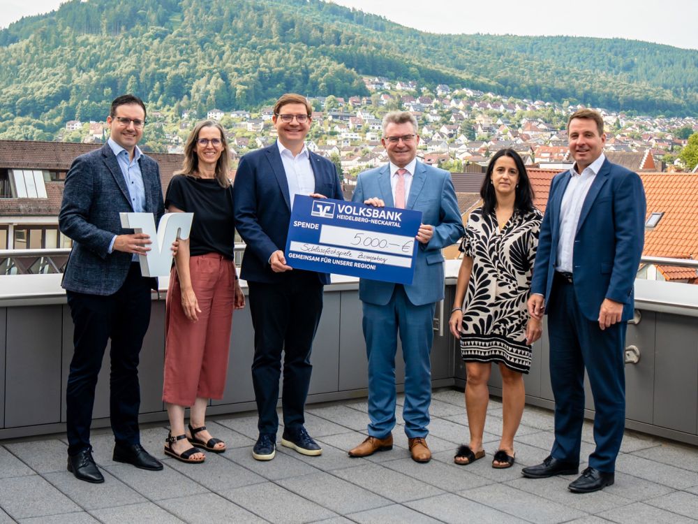Spendenübergabe Volksbank Heidelberg-Neckartal eG